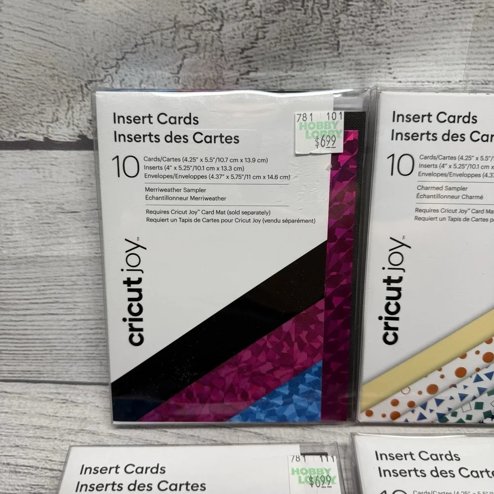 4 New Packs Cricut Joy Insert Cards Samplers 10 Count Each  + 2 Open Packs